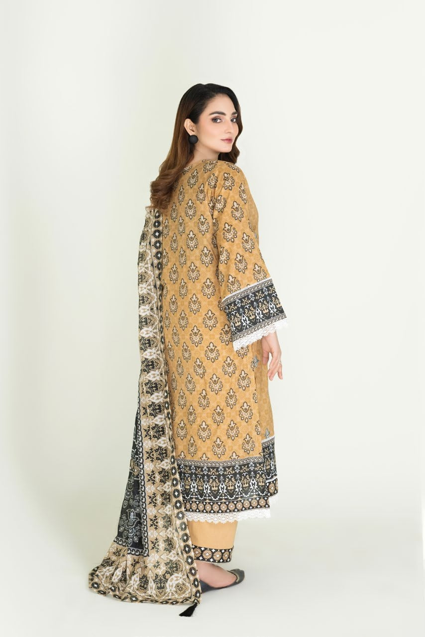 3 Piece Embroidered Lawn Suit Stitched│KHAS Amaira
