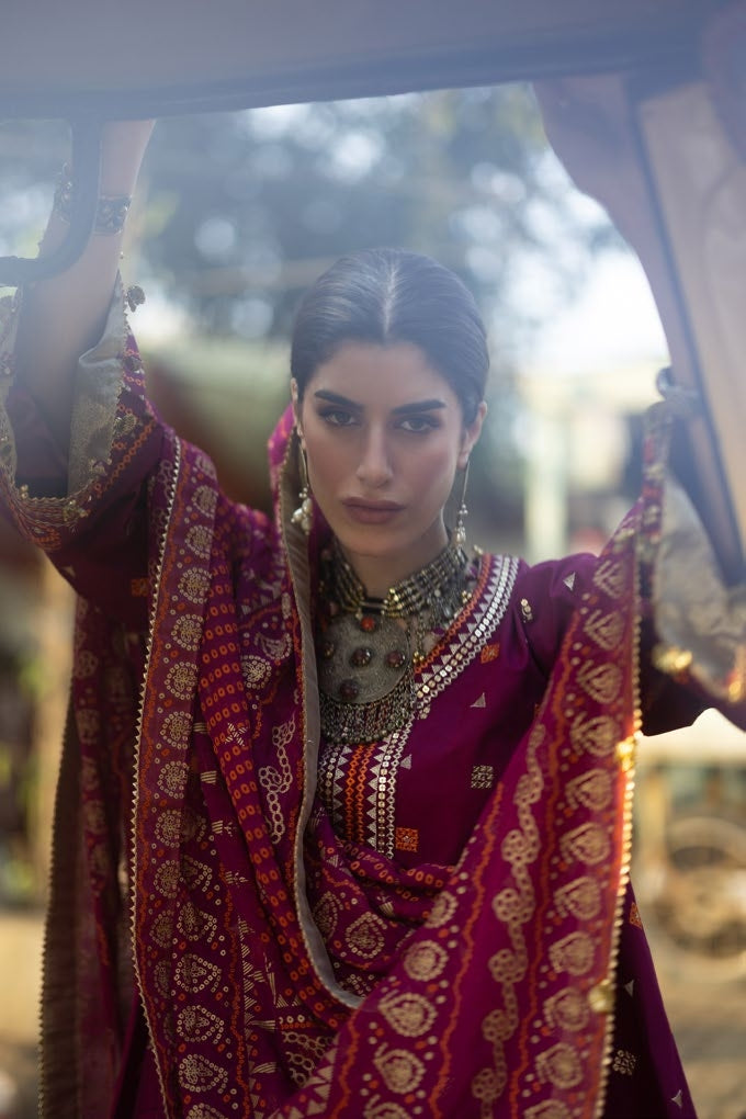 GulAhmed Chunri Luxury Chiffon 3 Piece Suit