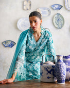 3-piece suit Fancy Embroidered│GulAhmed Lawn│Freesia