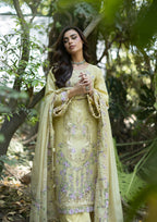 Elaf Luxury Lawn Vol II '26 – Butter Yellow – Unstitched 3 Piece
