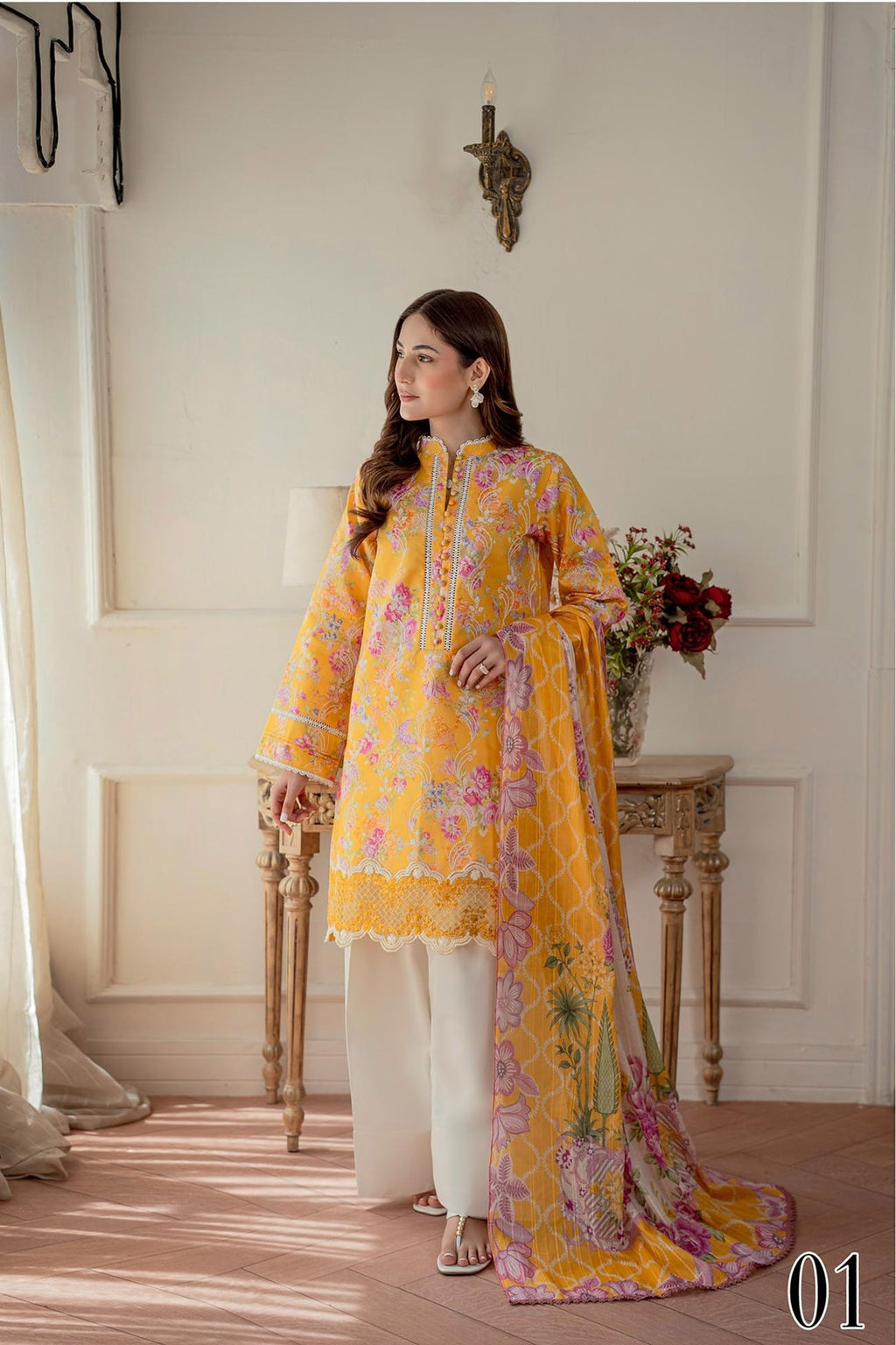Raha Premium Printkari by Rajbari Vol 02 - Design 09 - Unstitched 3 Piece