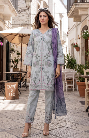 Coco Cords Printed 3 Piece CC-5-26-08 Unstitched image 1