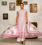 3-piece suit embroidered printed │GulAhmed Lawn│Freesia