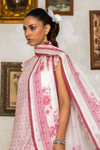 3-piece suit embroidered printed │GulAhmed Lawn│Freesia