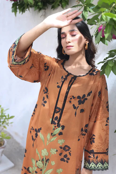 Rashid textile Digitally Printed Lawn Shirt-8624