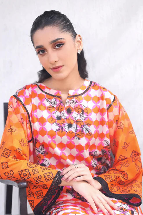 Rashid textile Digitally Printed Lawn Shirt-8625