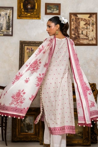 3-piece suit embroidered printed │GulAhmed Lawn│Freesia