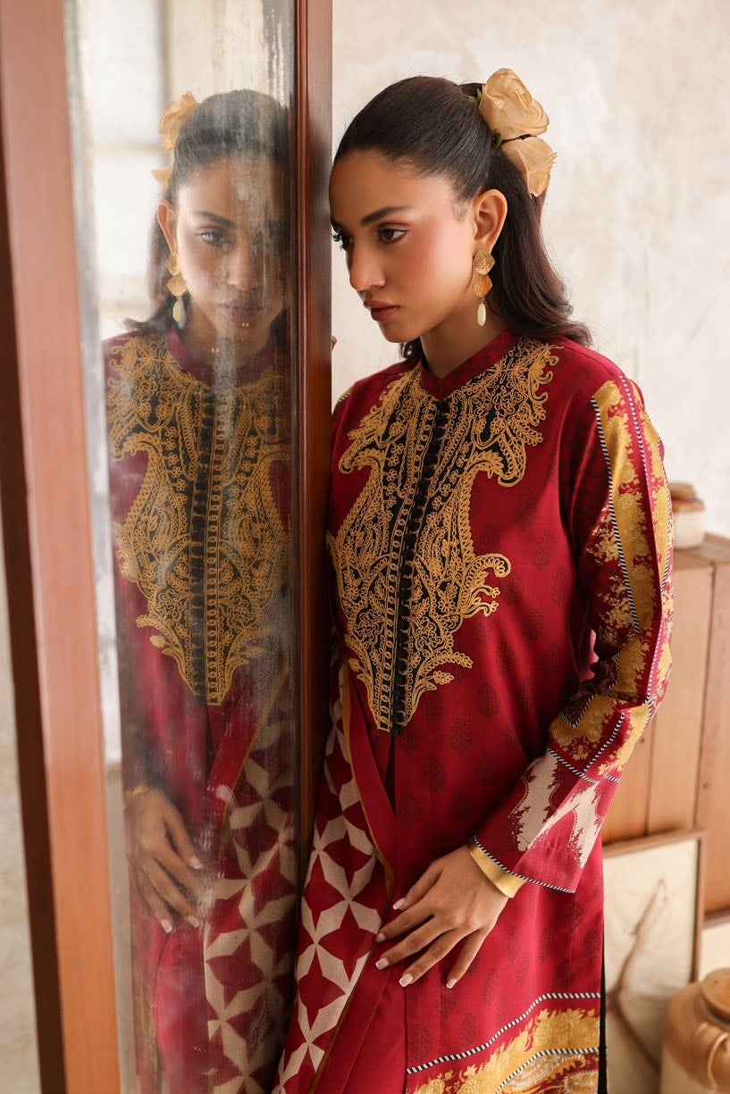 3-piece suit embroidered printed │GulAhmed Lawn│Freesia