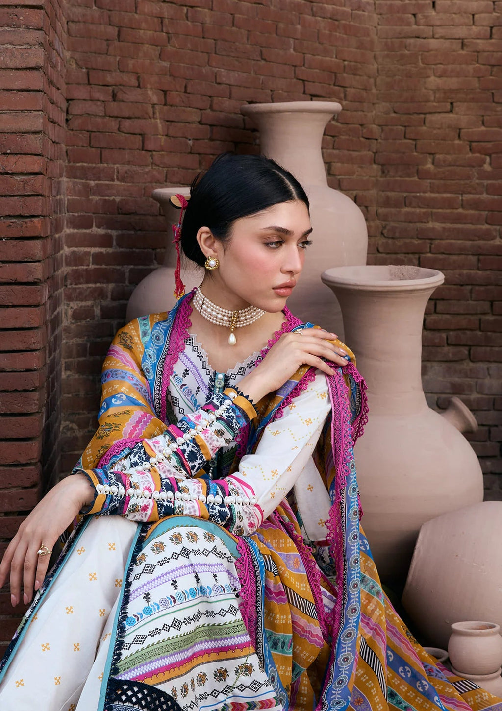 Kahf Aangan Prints Chiffon '26 – Yasmeen – Unstitched 3 Piece