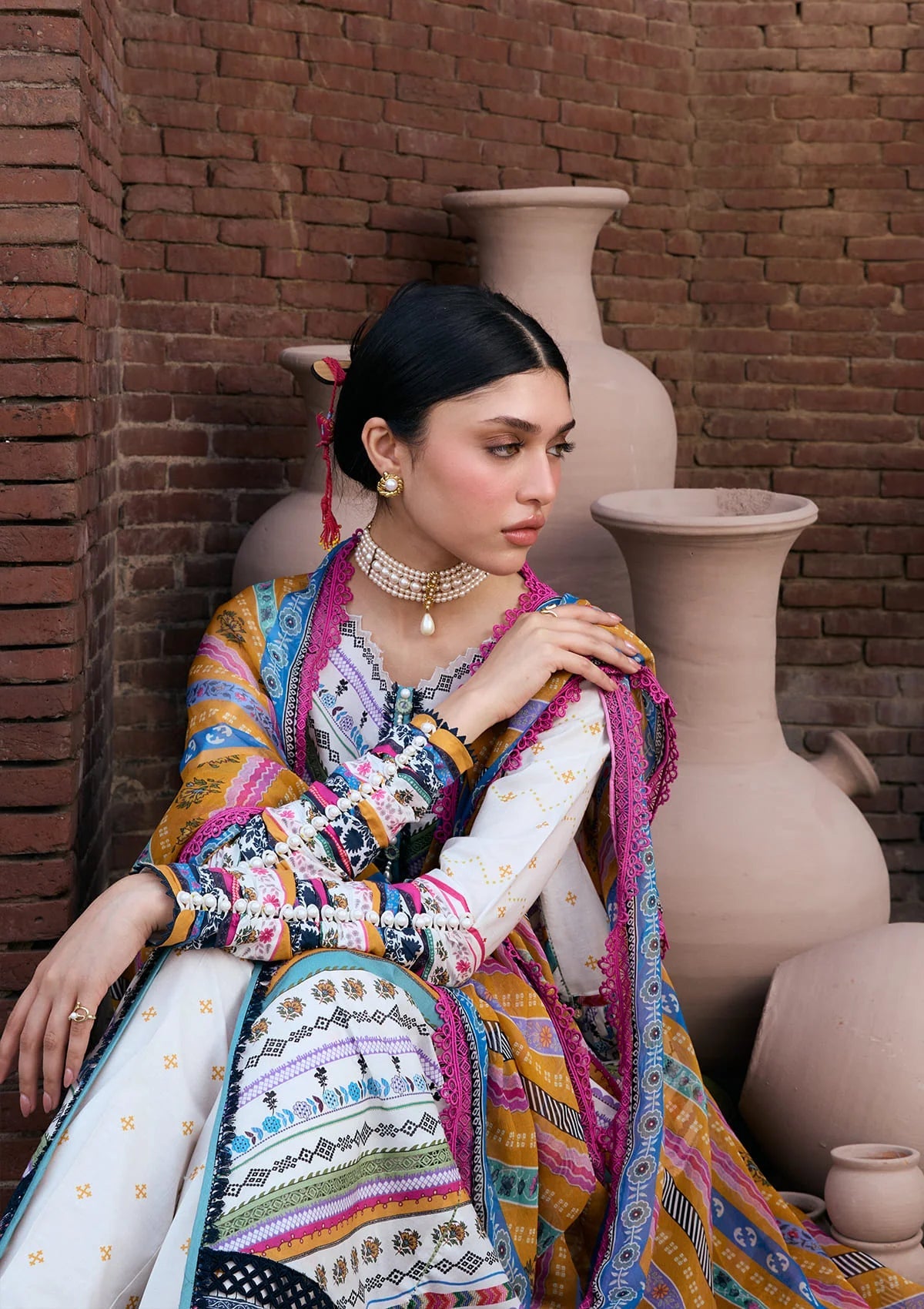 Kahf Aangan Prints Chiffon '26 – Yasmeen – Unstitched 3 Piece