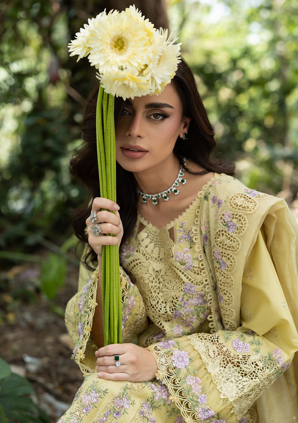 Elaf Luxury Lawn Vol II '26 – Butter Yellow – Unstitched 3 Piece