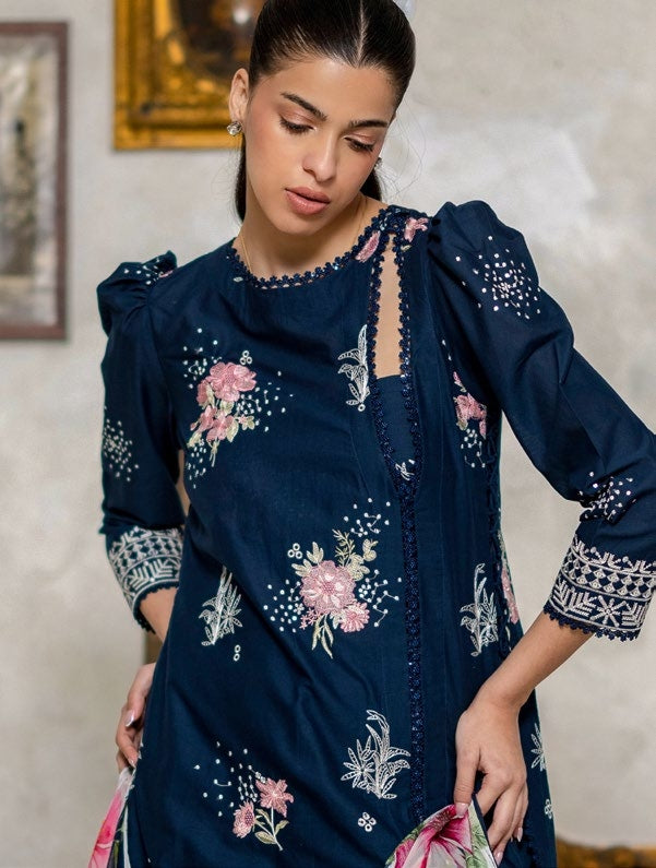 3-piece suit Fancy Embroidered│GulAhmed Lawn│Freesia