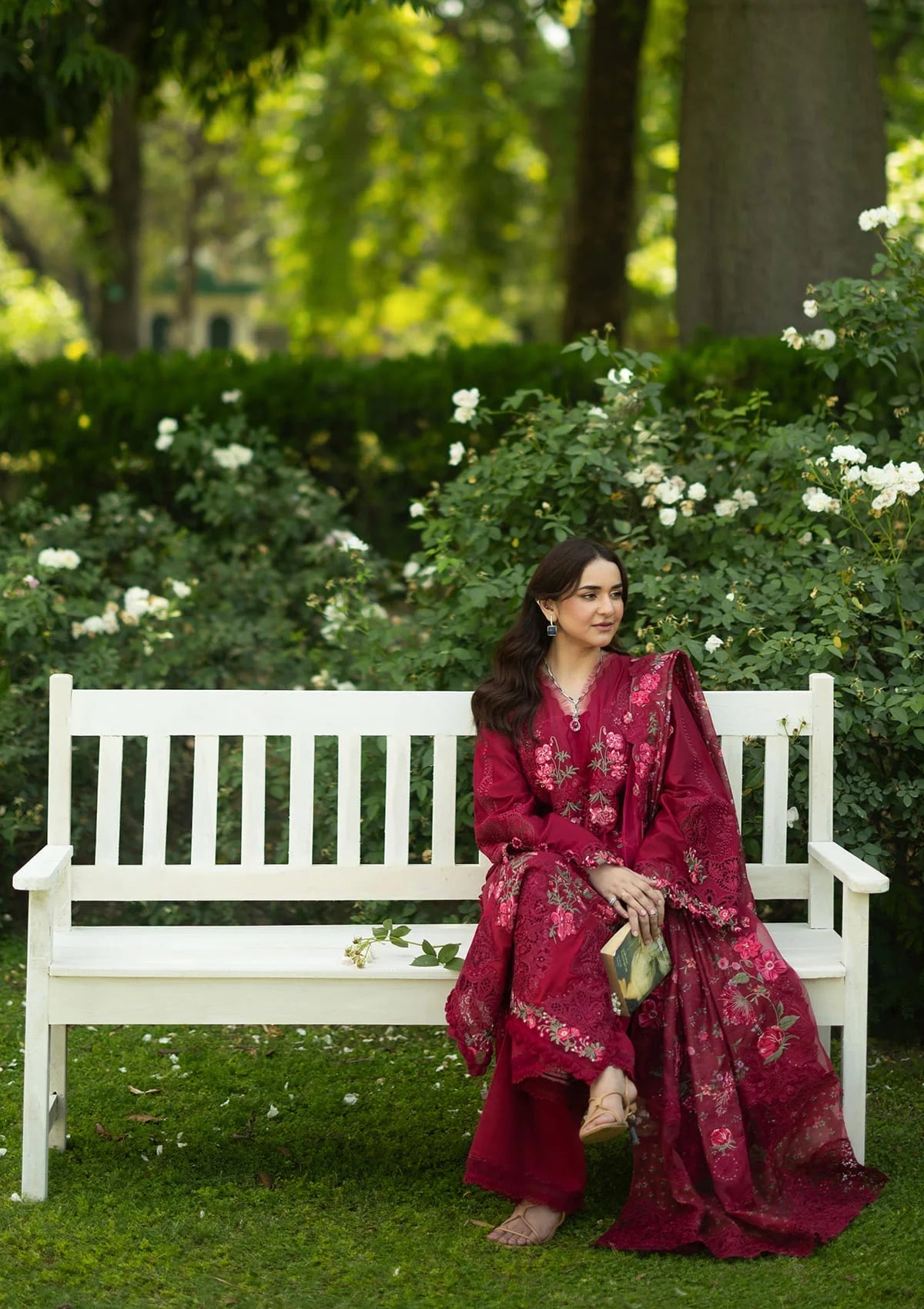 Elaf Luxury Lawn Vol II '26 – Falling Petals – Unstitched 3 Piece