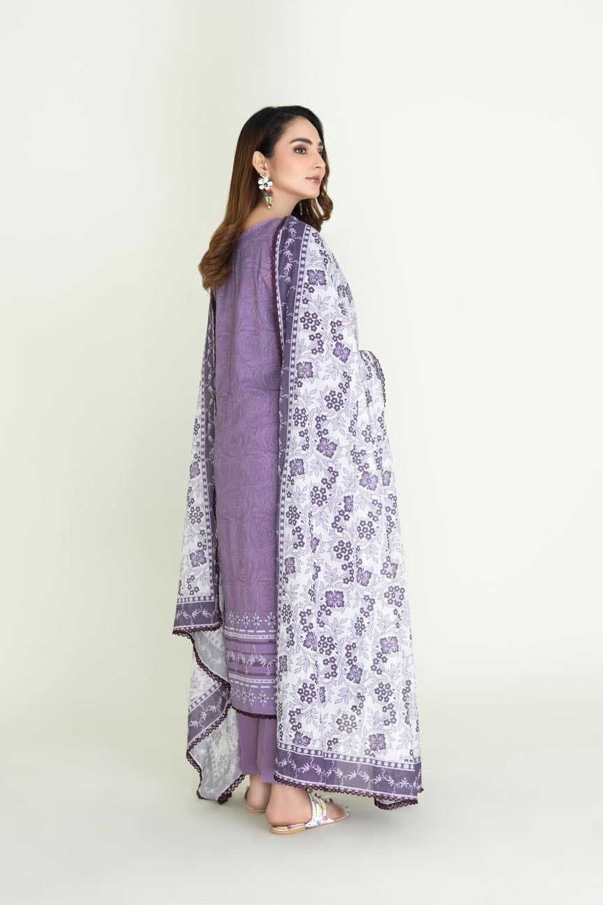 3 Piece Embroidered Lawn Suit│KHAS Amaira
