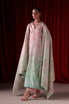 Zelie Luxe Silk 26 - Unstitched - Powder Pink
