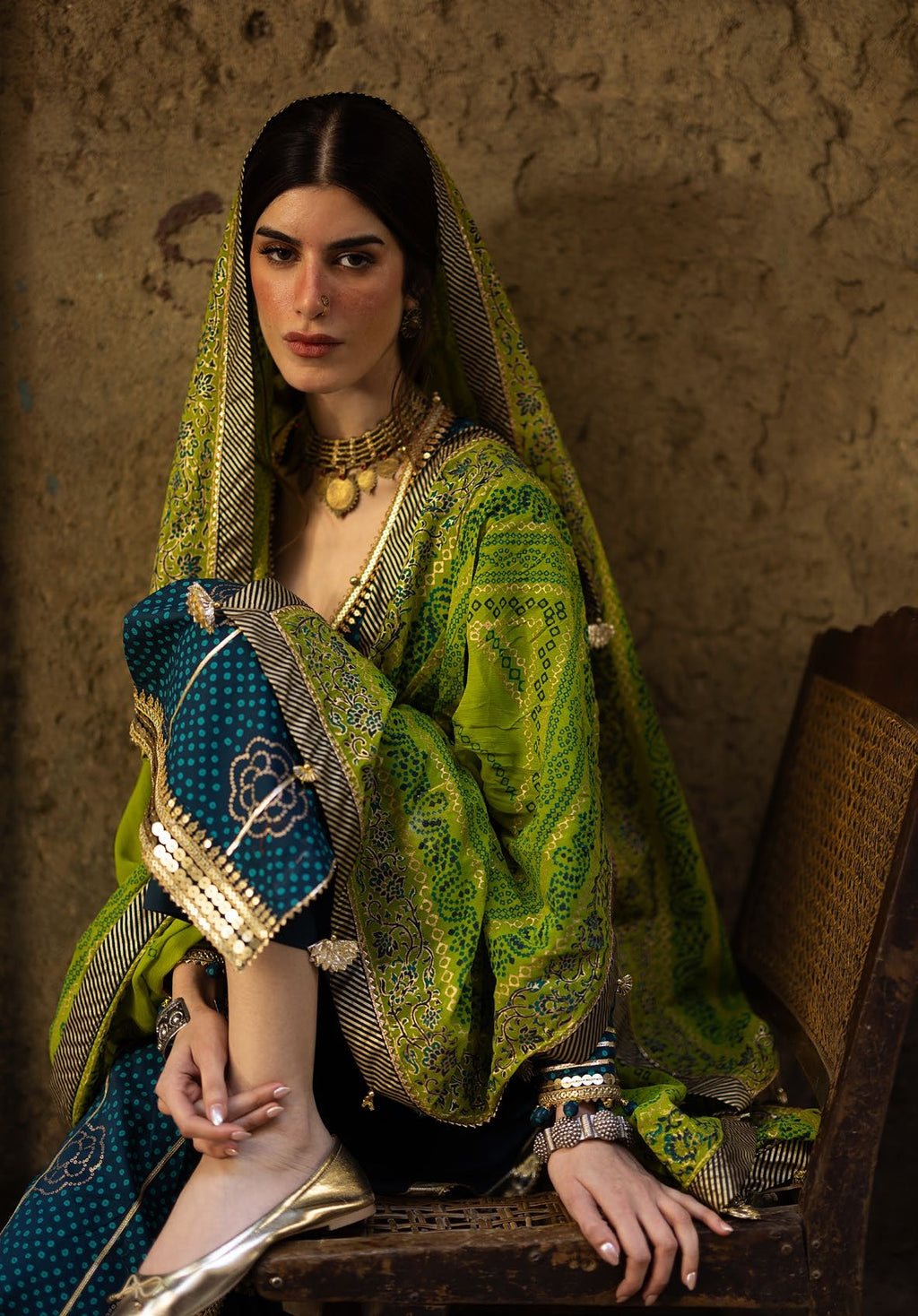 GulAhmed Chunri Luxury Chiffon 3 Piece Suit
