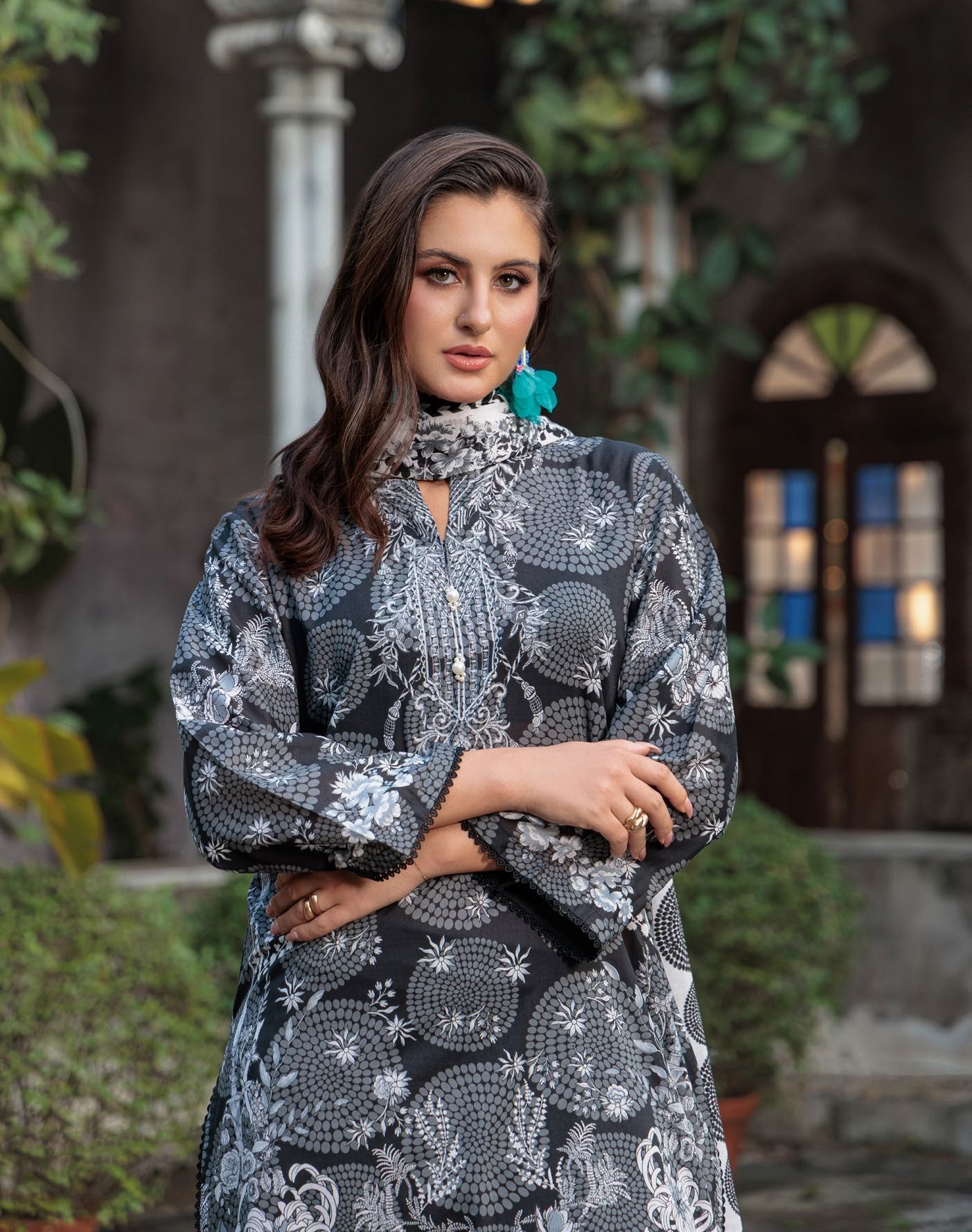 GulAhmed Luxe Petals Printed Lawn Suit