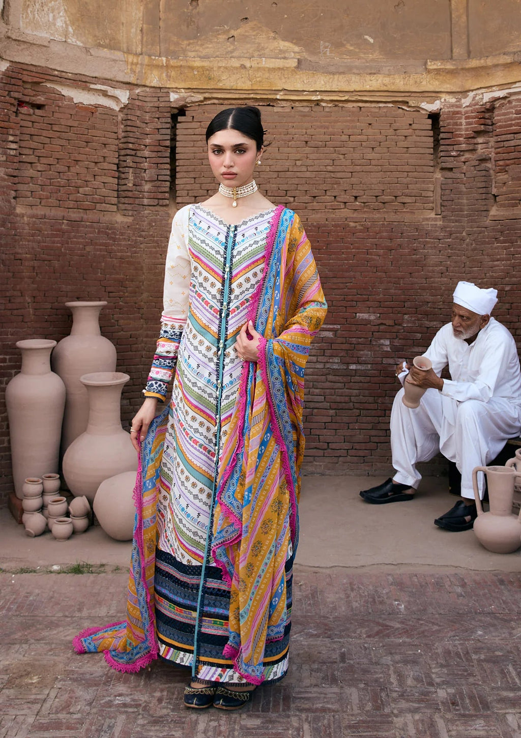 Kahf Aangan Prints Chiffon '26 – Yasmeen – Unstitched 3 Piece