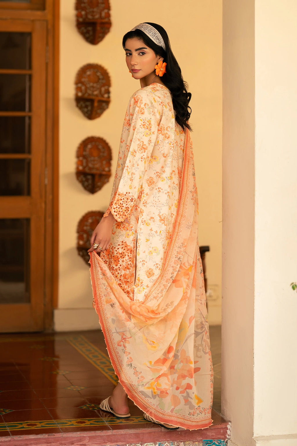 3 Piece - Premium Embroidered Lawn - 3723 - Unstitched image 3