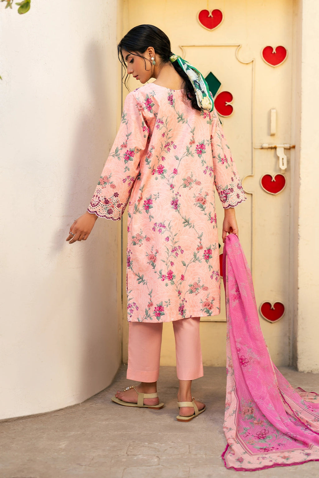 3 Piece - Premium Embroidered Lawn - 3724 - Unstitched image 3