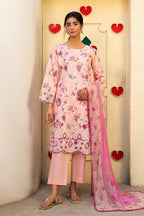 3 Piece - Premium Embroidered Lawn - 3724 - Unstitched image 2