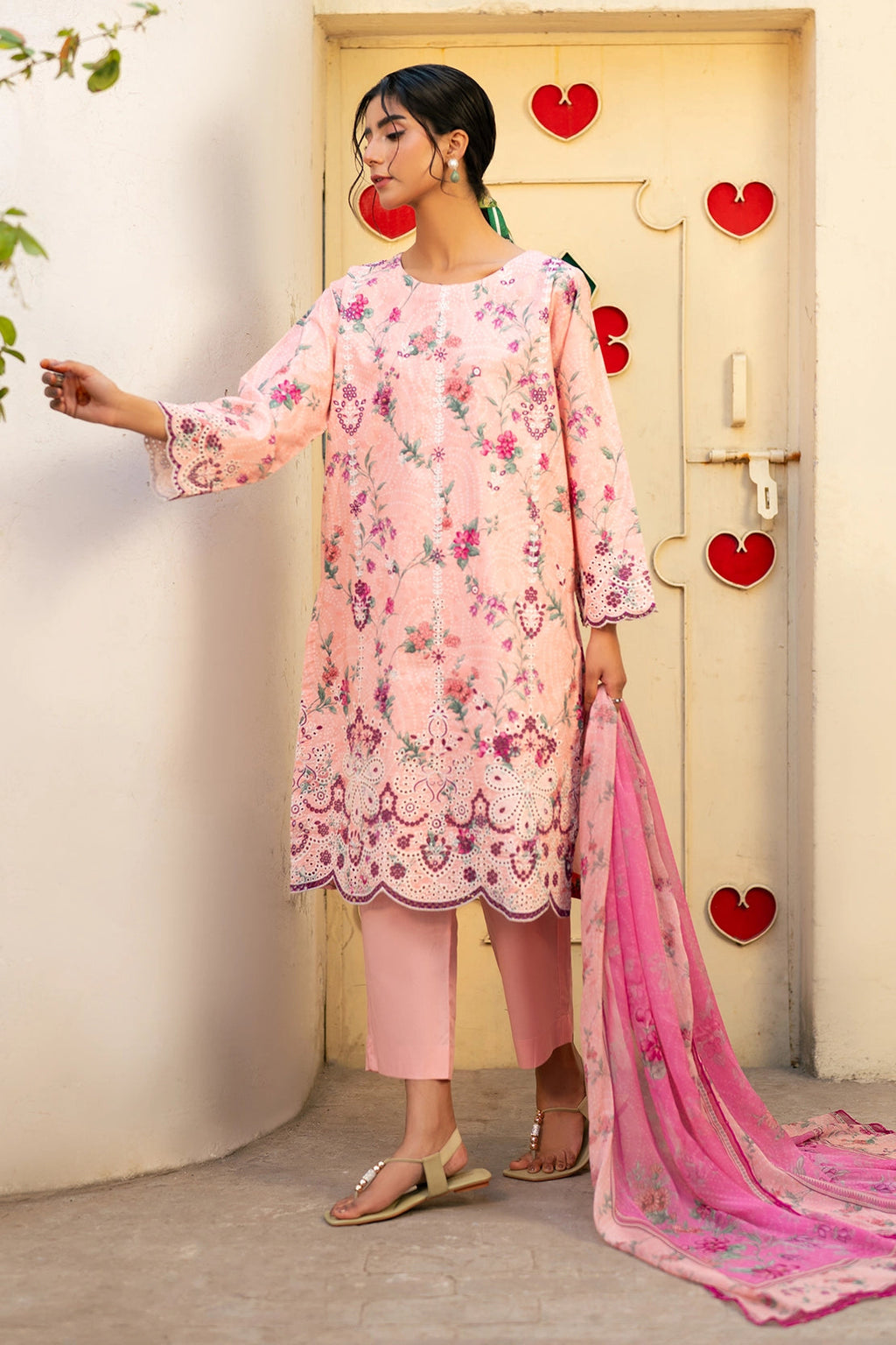 3 Piece - Premium Embroidered Lawn - 3724 - Unstitched image 4