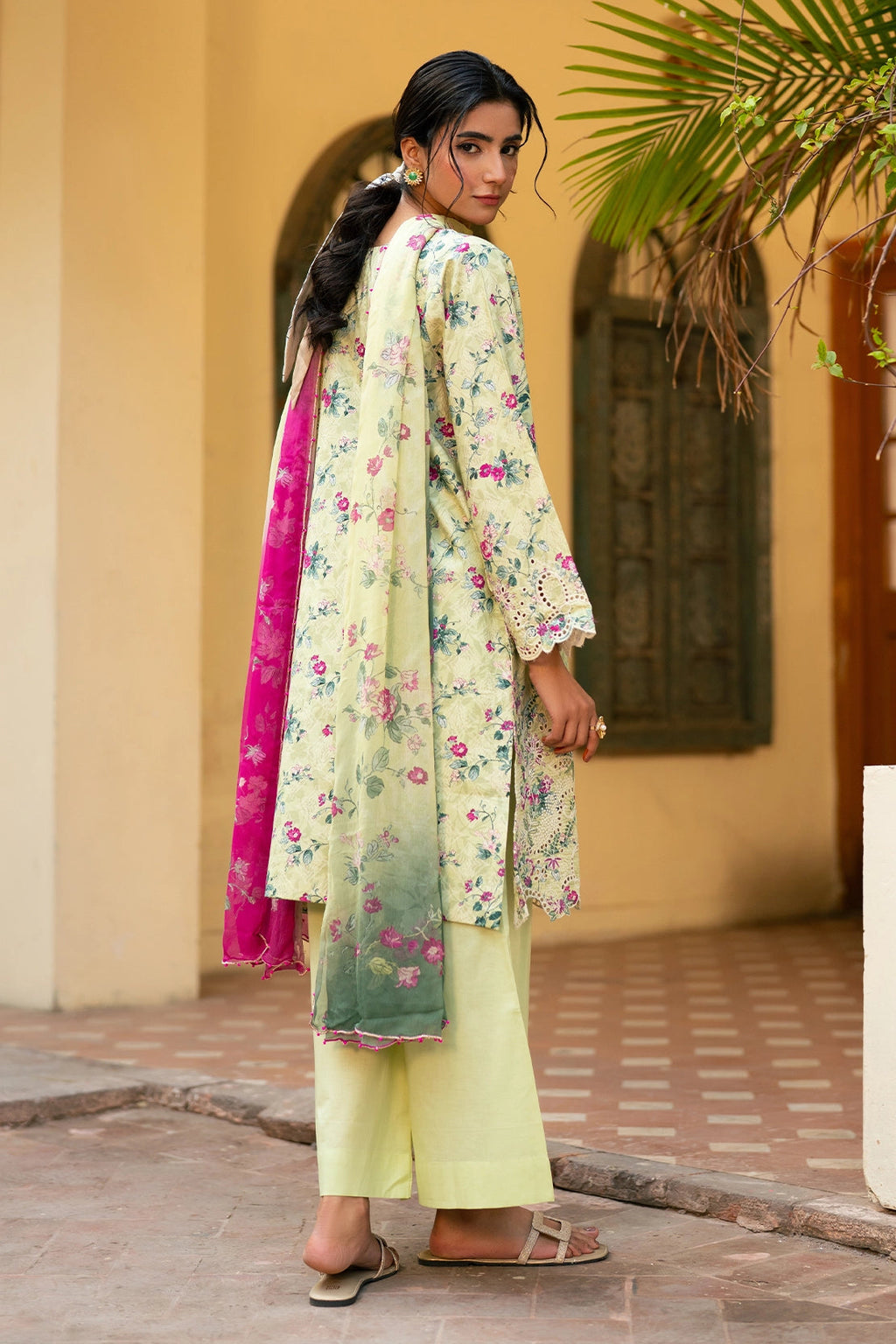 3 Piece - Premium Embroidered Lawn - 3727 - Unstitched image 3