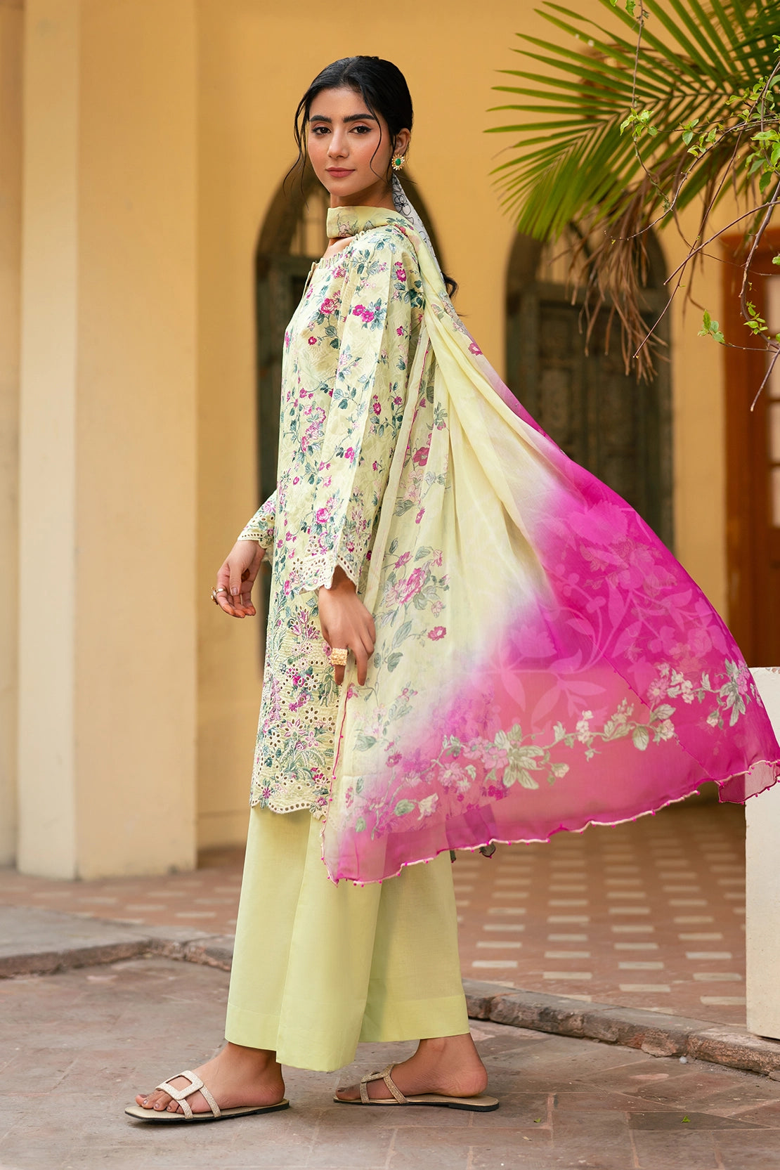 3 Piece - Premium Embroidered Lawn - 3727 - Unstitched image 4