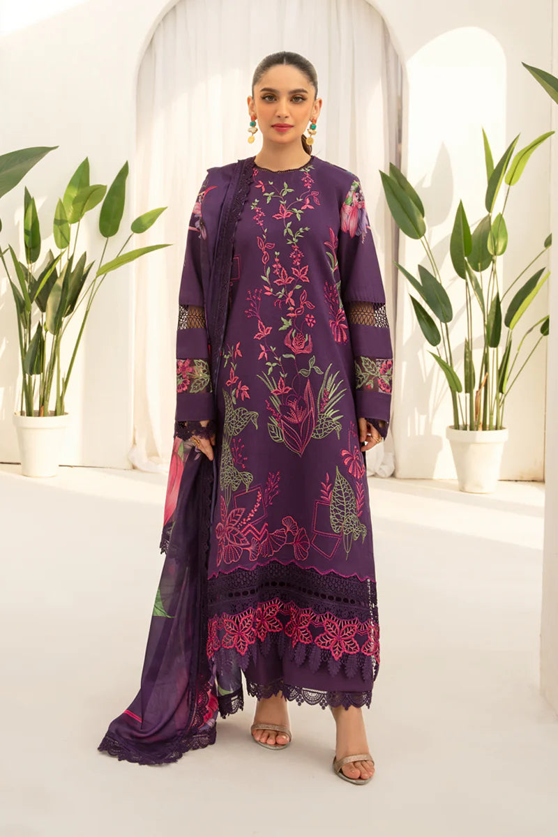 RANG RASIYA FLORENCE SUMMER EDIT '24 UNSTITCHED 3PC SUIT-CARNATION