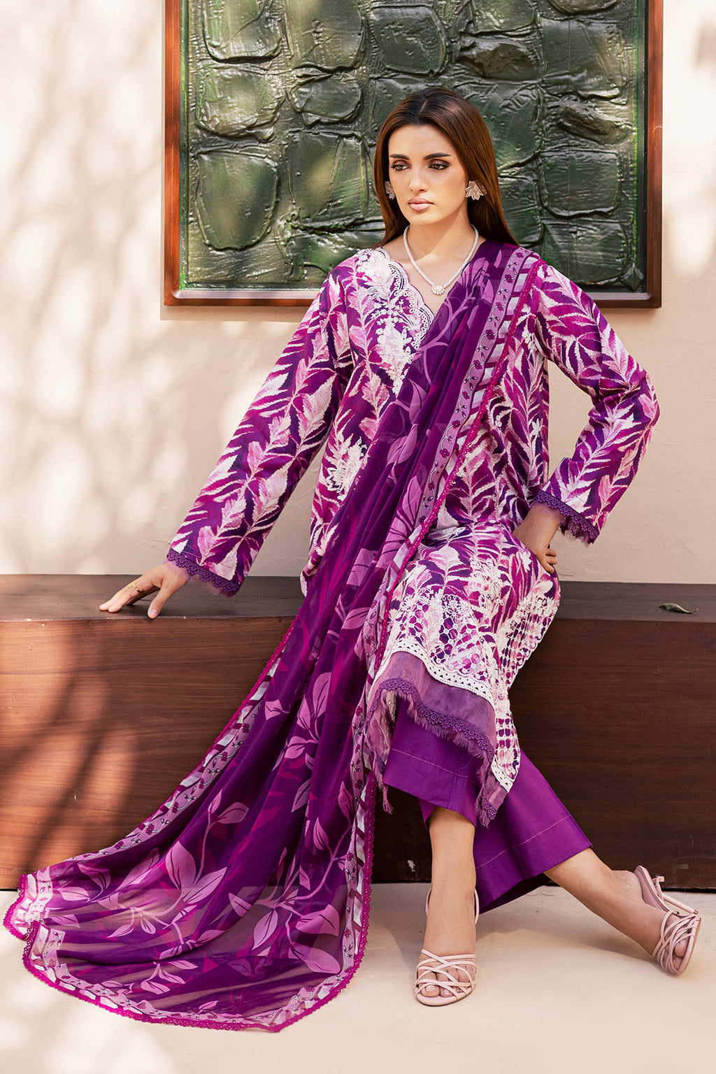 Rashid Tex Savoy Premium Embroidered Lawn – 3736 – Unstitched 3 Piece