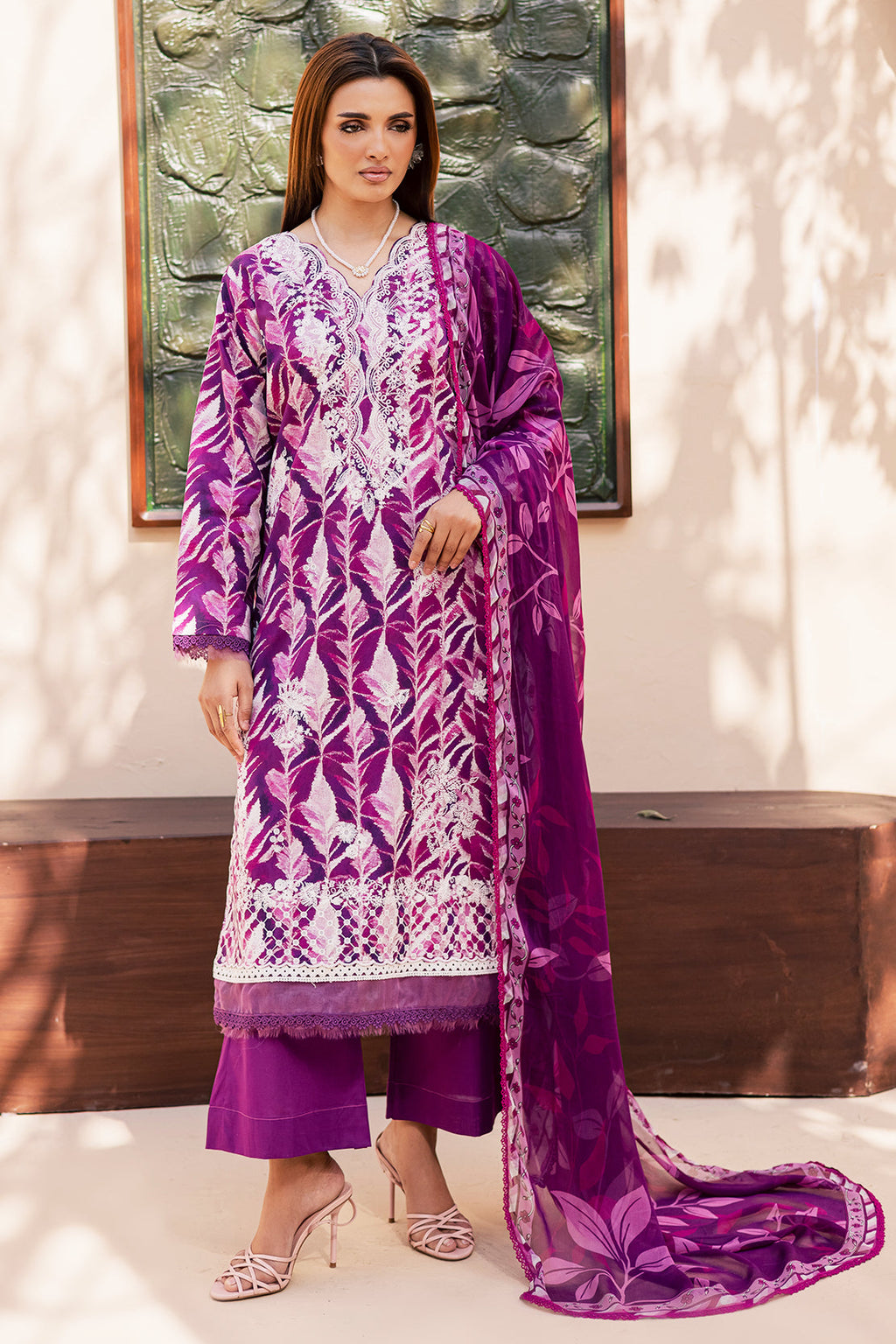Rashid Tex Savoy Premium Embroidered Lawn – 3736 – Unstitched 3 Piece