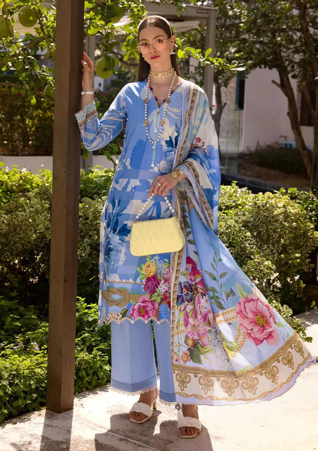 Elaf Digital Prints Lawn Unstitched 3pc Suit EOP-01B DARIS