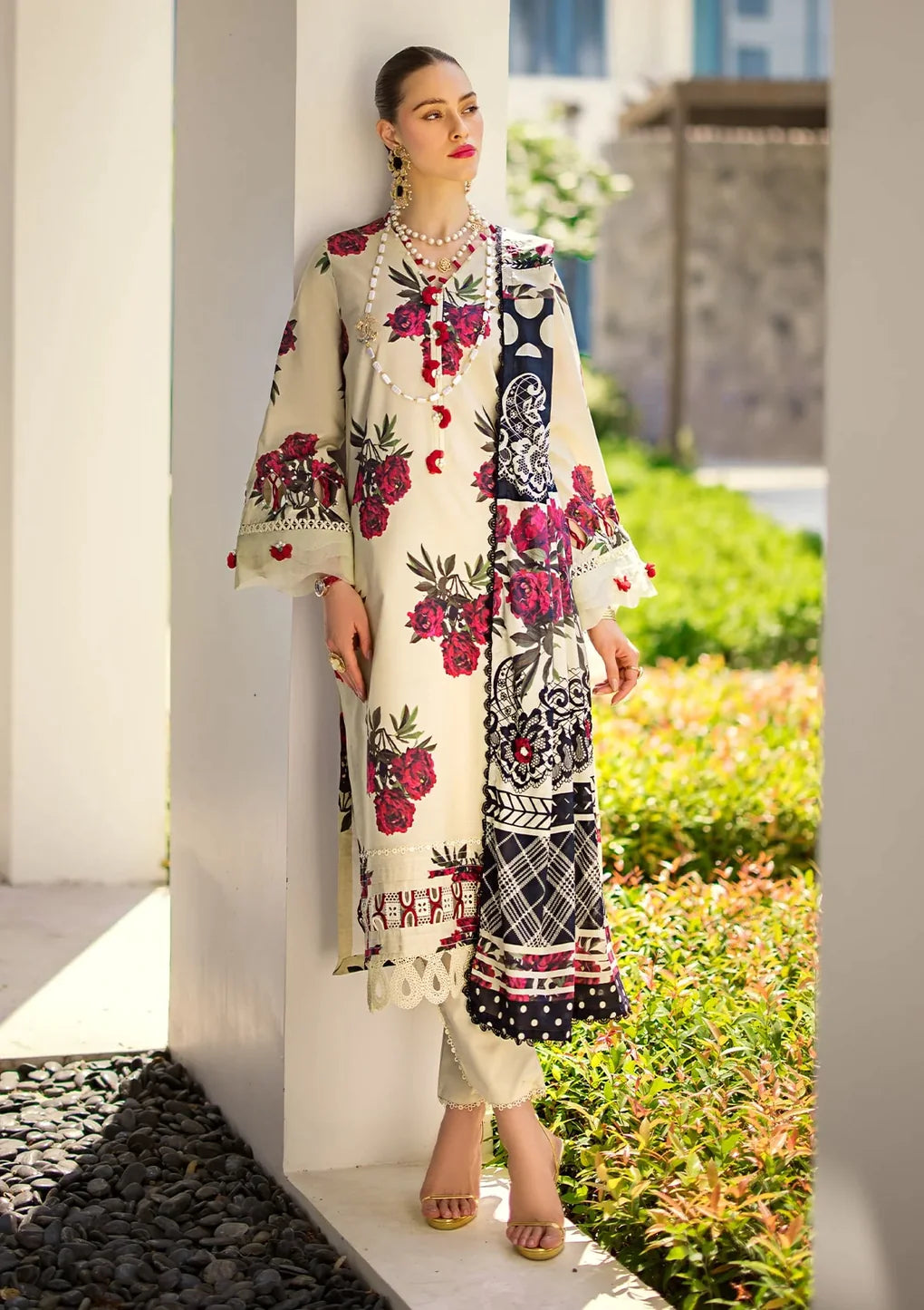 Elaf Digital Prints Lawn Unstitched 3pc Suit EOP-03A SWAN