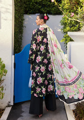 Elaf Digital Prints Lawn Unstitched 3pc Suit EOP-05A EBONY