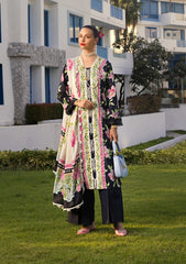 Elaf Digital Prints Lawn Unstitched 3pc Suit EOP-05A EBONY