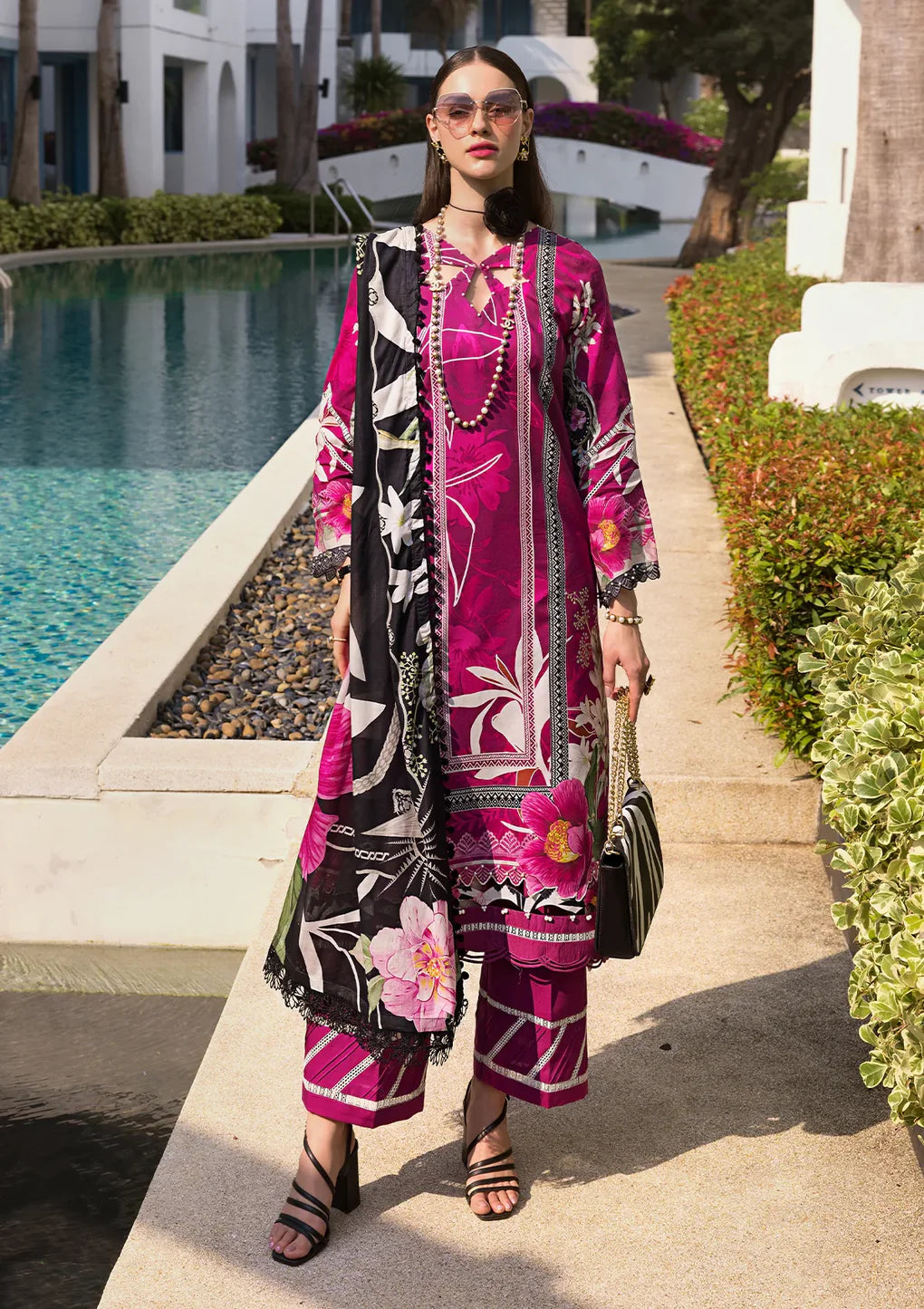 Elaf Digital Prints Lawn Unstitched 3pc Suit EOP-08A PETUNIA