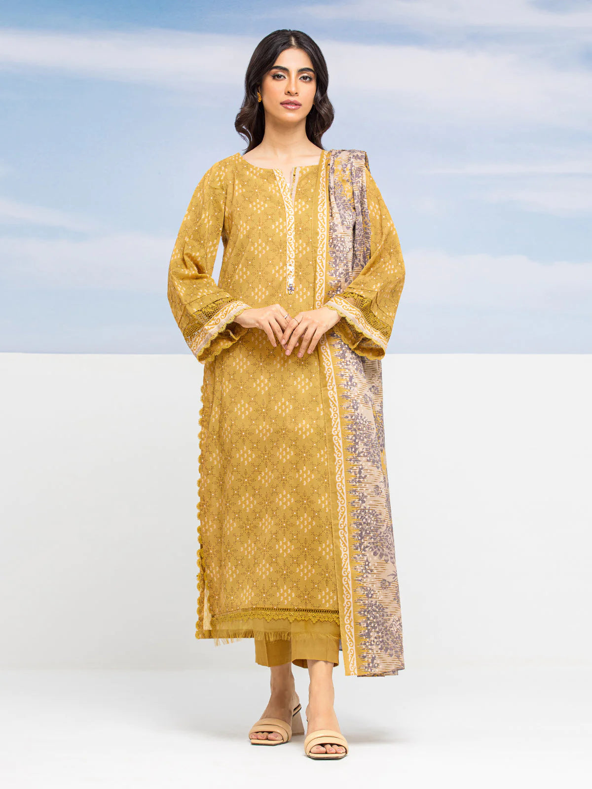 Edenrobe Allure Lawn Unstitched 3Pc Printed Suit EWU24A1-28209