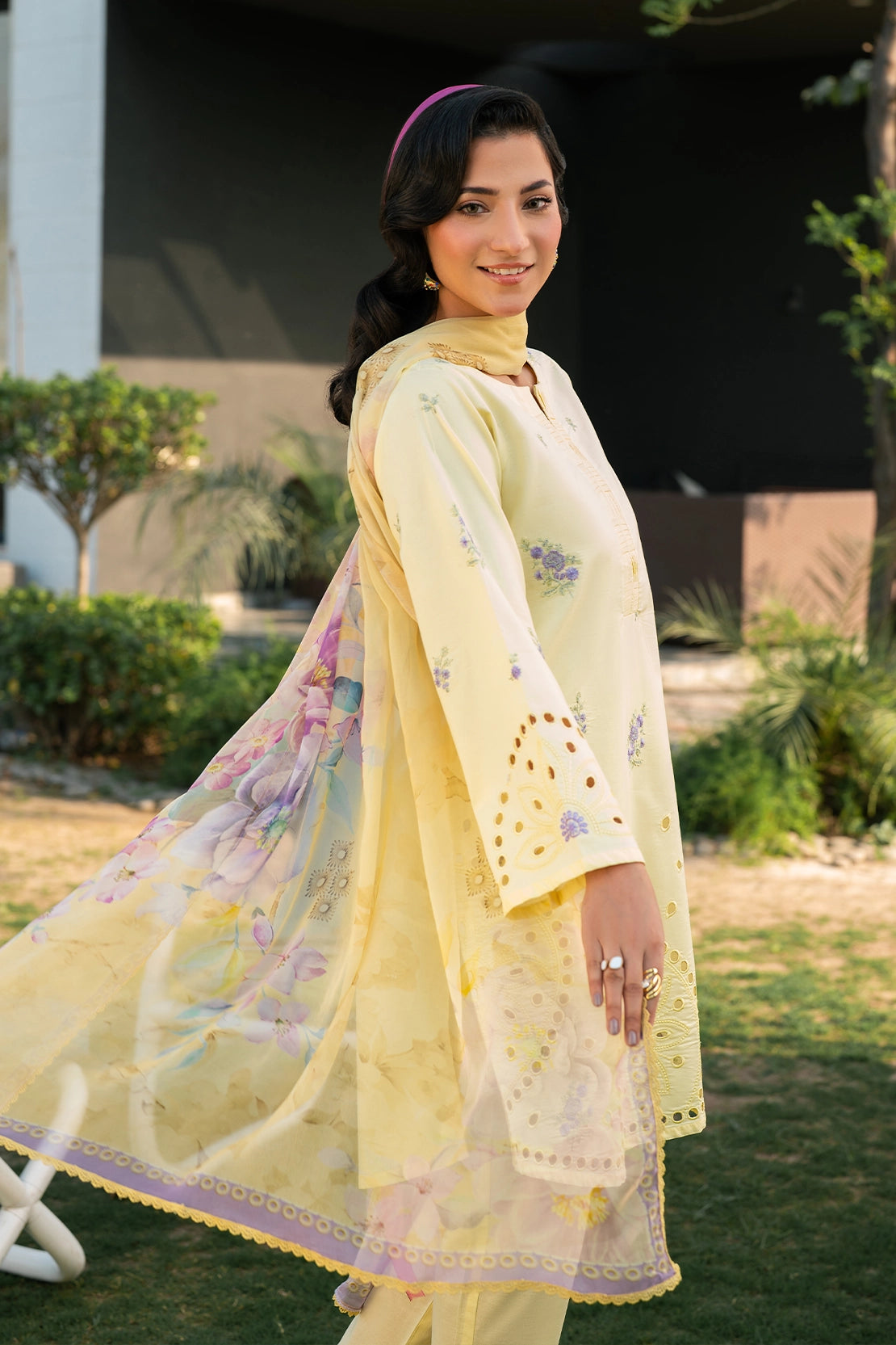 Rashid Tex 3 Piece Premium Embroidered Lawn 3761 Unstitched image 4