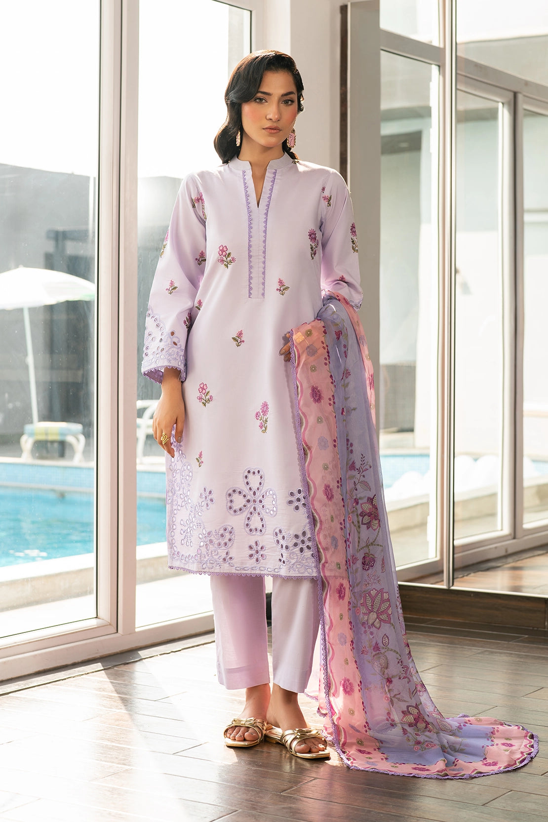 Rashid Tex 3 Piece Premium Embroidered Lawn 3762 Unstitched image 2