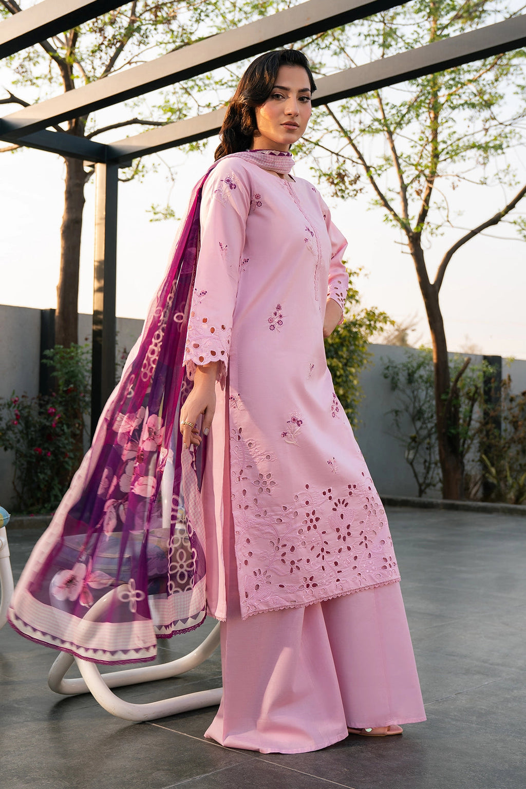 Rashid Tex 3 Piece Premium Embroidered Lawn 3763 Unstitched image 4