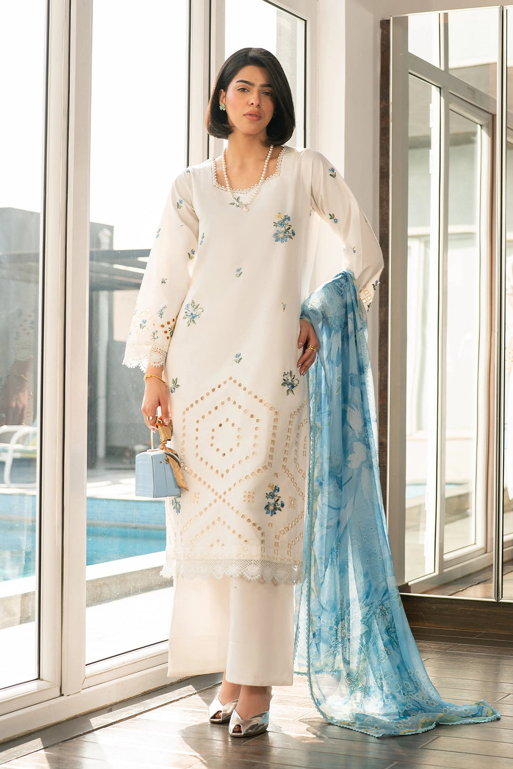 Rashid Tex 3 Piece Premium Embroidered Lawn 3764 Unstitched image 2