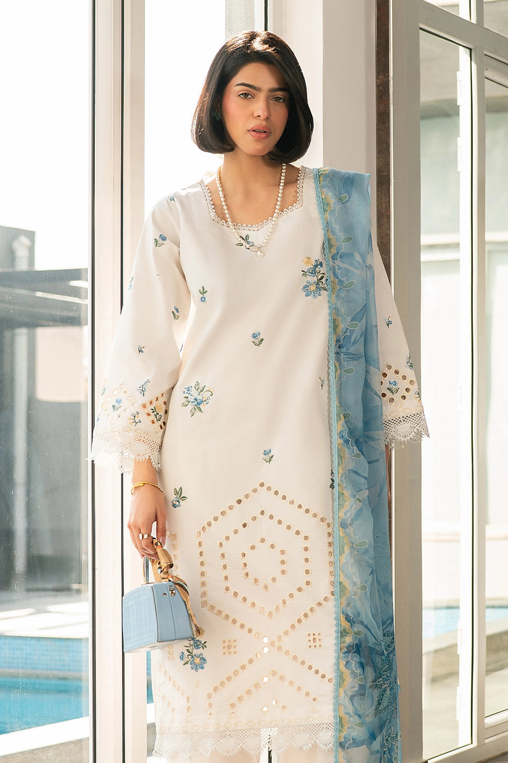 Rashid Tex 3 Piece Premium Embroidered Lawn 3764 Unstitched image 1