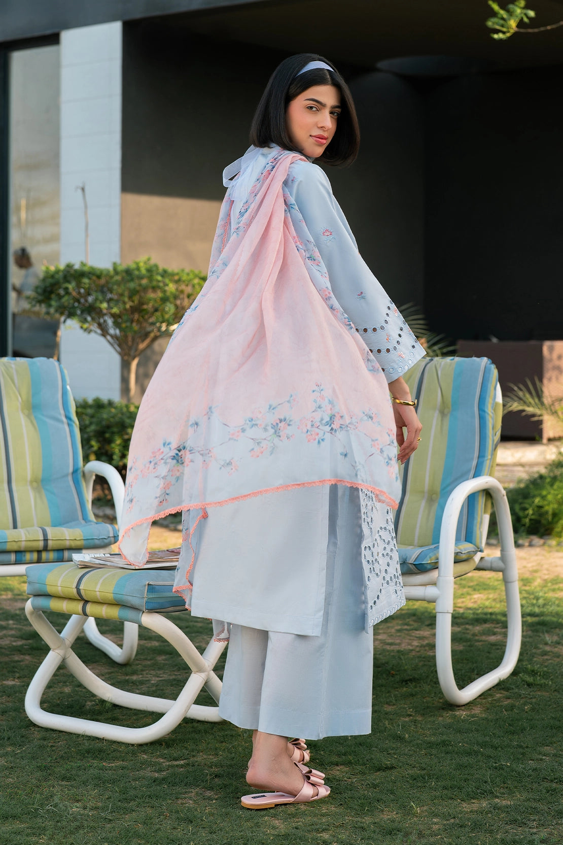 Rashid Tex 3 Piece Premium Embroidered Lawn 3765 Unstitched image 3