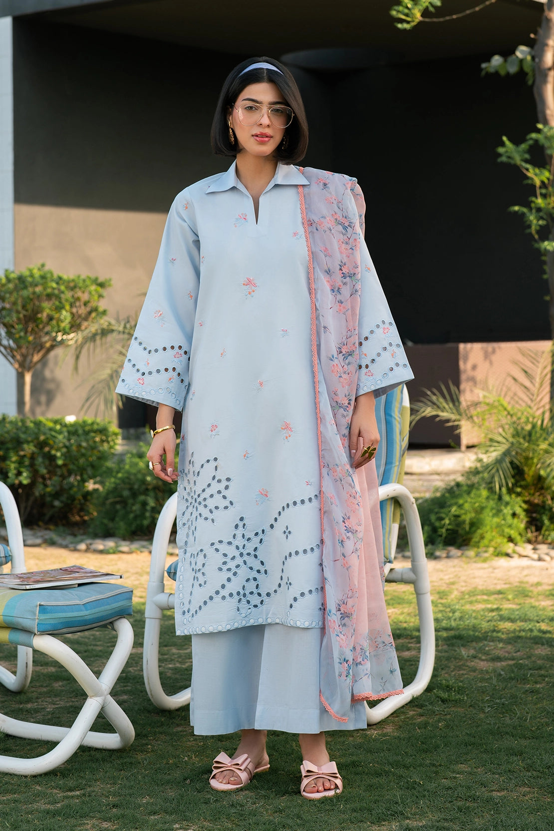 Rashid Tex 3 Piece Premium Embroidered Lawn 3765 Unstitched image 2