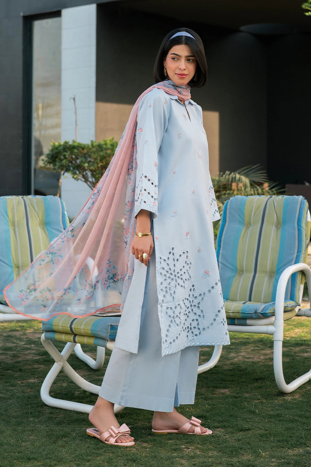 Rashid Tex 3 Piece Premium Embroidered Lawn 3765 Unstitched image 4
