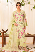 Rashid Tex Florin Premium Embroidered Lawn – 565 – Unstitched 3 Piece image 2