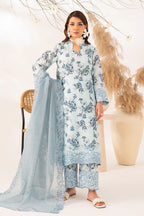 Rashid Tex Florin Premium Embroidered Lawn – 567 – Unstitched 3 Piece image 2