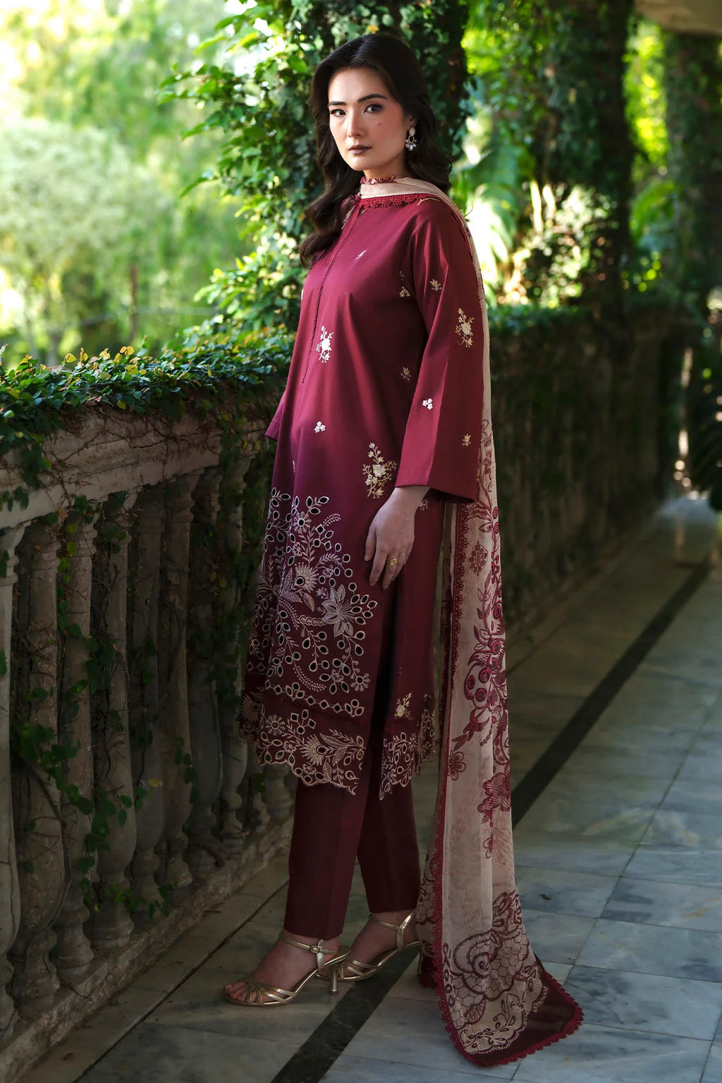 Rashid Tex Enara Garden Luxury Embroidered Lawn – 3701 – Unstitched 3 Piece
