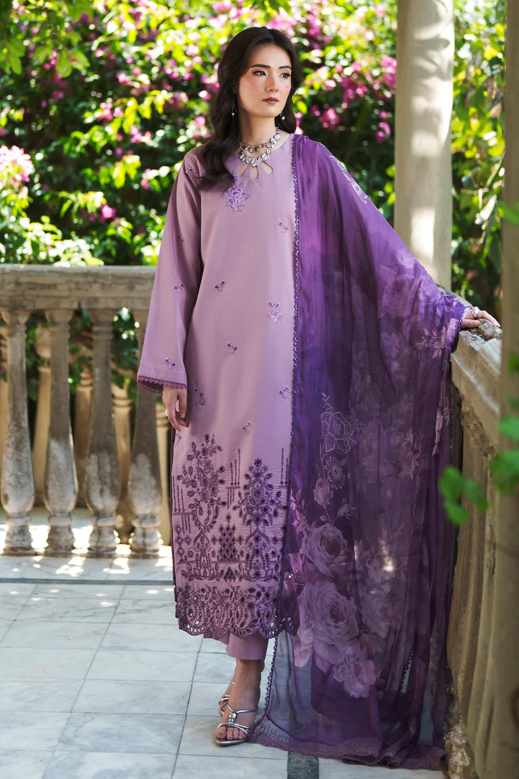 Rashid Tex Enara Garden Luxury Embroidered Lawn – 3703 – Unstitched 3 Piece