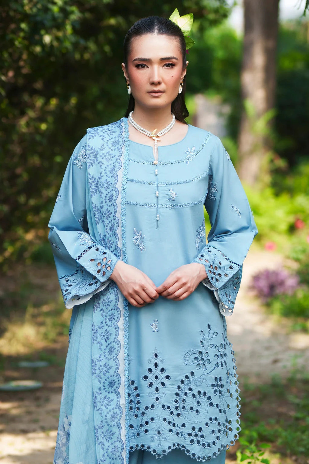 Rashid Tex Enara Garden Luxury Embroidered Lawn – 3706 – Unstitched 3 Piece